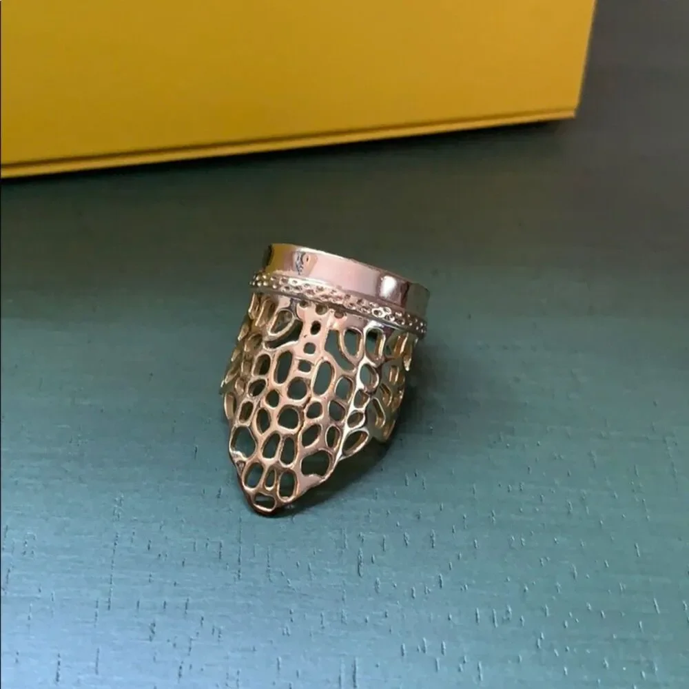NWOT Kendra Scott Paige in Gold Filigree Size 8 Ring